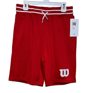 Wilson Red Sports Shorts with White Accents NWT